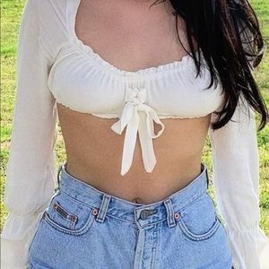 Storets cream crop top